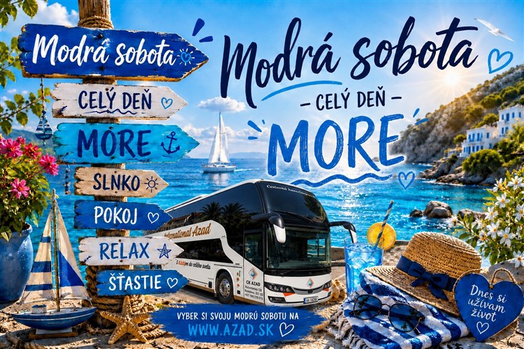 Modrá sobota – celý deň more !  "víkendová kupačka"