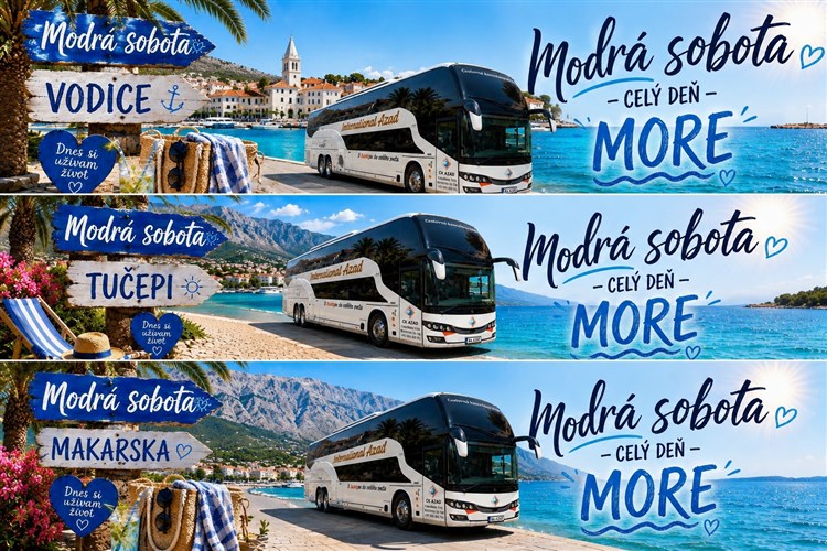 Modrá sobota – celý deň more !  "víkendová kupačka"